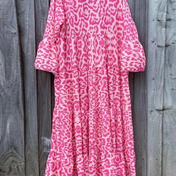 Damen Maxikleid im eleganten Leoprint Drune