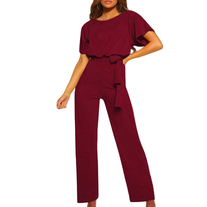 Damen elegantes Set bestehend aus fließender Bluse und weit geschnittenen Hosen Drune