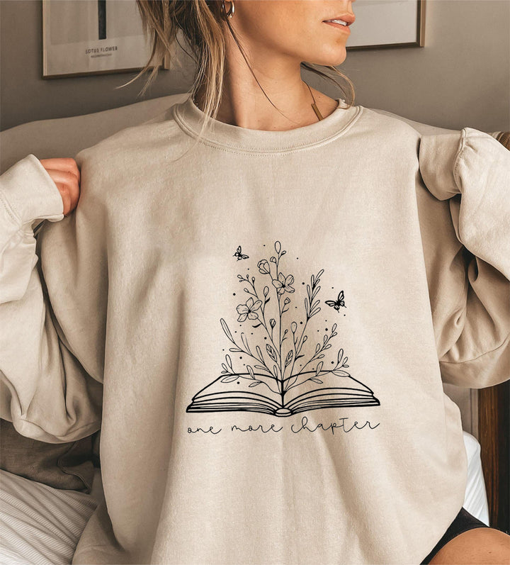 Damen Sweatshirt mit elegantem Blumendesign und inspirierendem Aufdruck Drune
