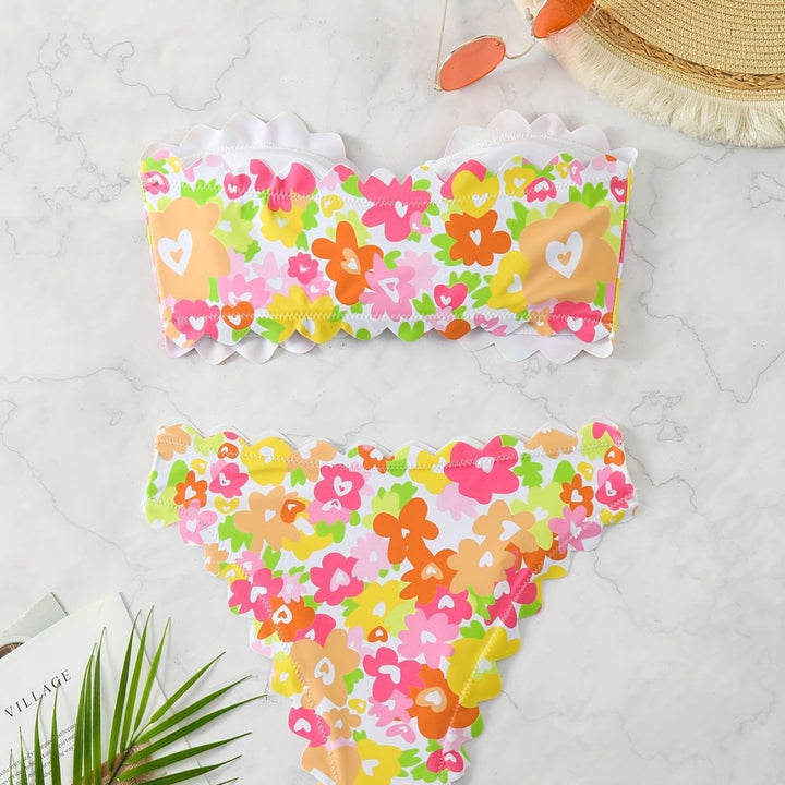 Damen Bikini-Set mit floralem Muster Drune