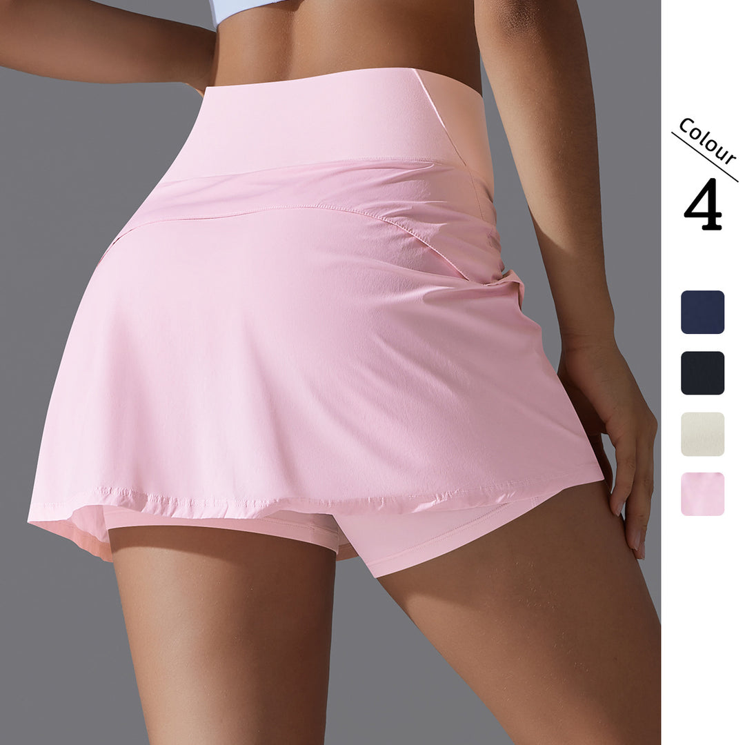 Damen Sportrock mit hohem Bund und integrierter Shorts Drune