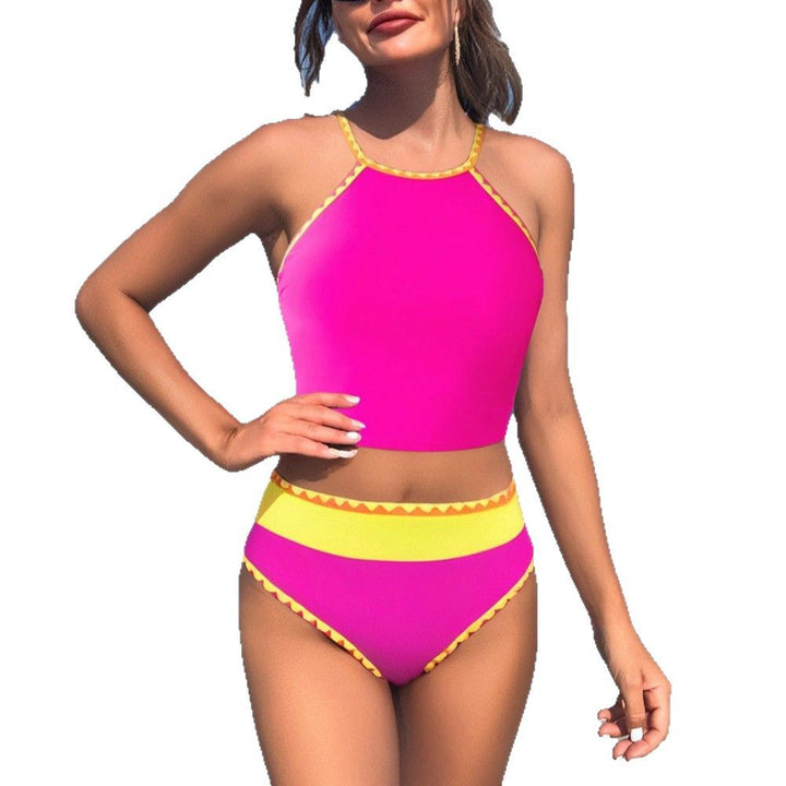 Damen Hochtaillierter Bikini mit sportlichem Oberteil Drune