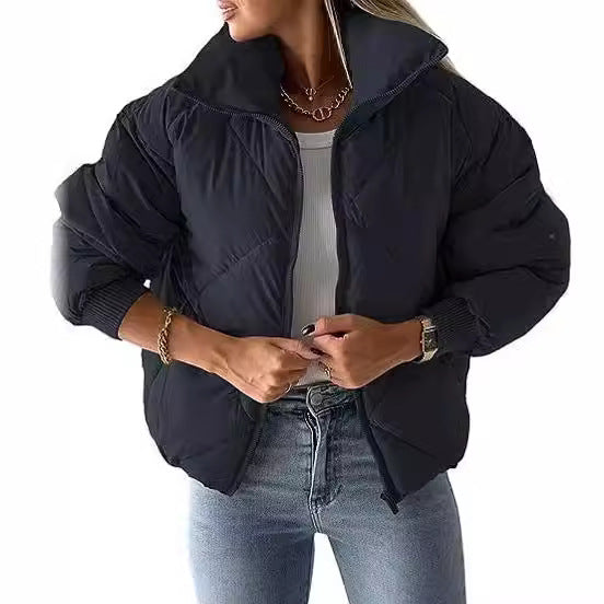 Damen Wärmeisolierte Steppjacke mit hohem Kragen und elastischen Bündchen Drune