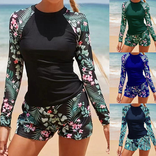 Damen UV-Schutz Rashguard-Set mit floralem Design Drune