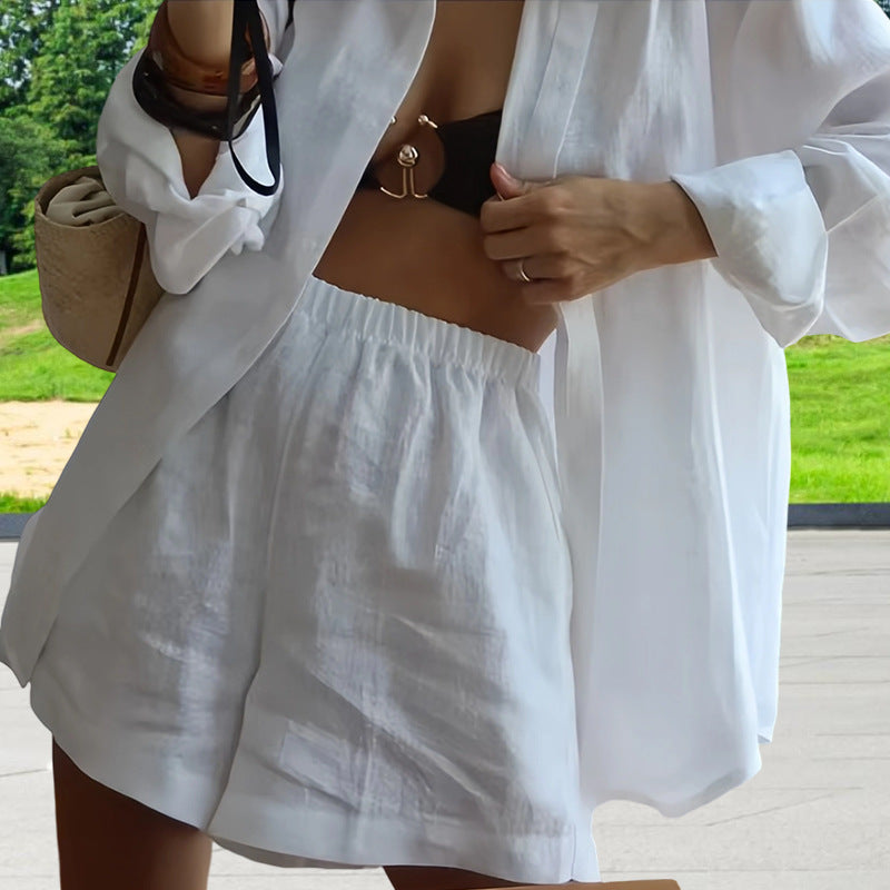 Damen Oversized Hemdblusenkleid mit langen Ärmeln und asymmetrischem Schnitt Drune