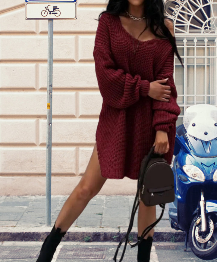 Damen Oversized Strickpullover im lässigen Design Drune