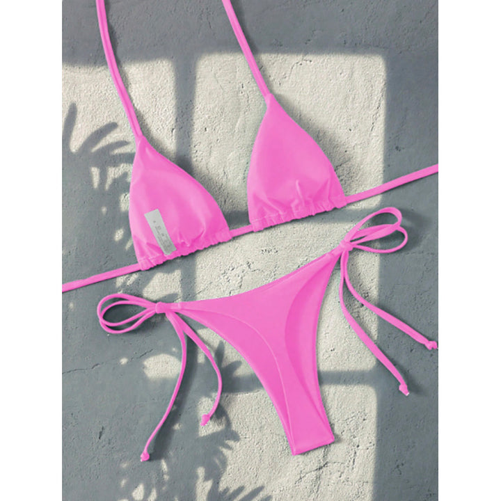 Damen Triangel-Bikini mit verstellbaren Trägern und schmalem Slip Drune