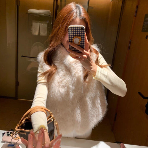 Damen Flauschige und stylishe Weste Drune