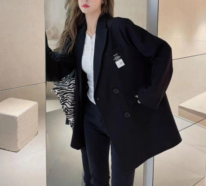 Damen Oversized Blazer mit strukturiertem Stoff Drune