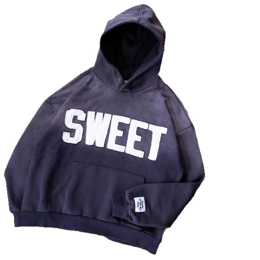 Damen Kapuzenpullover mit kreativem Schriftzug und weichem Innenfutter Drune