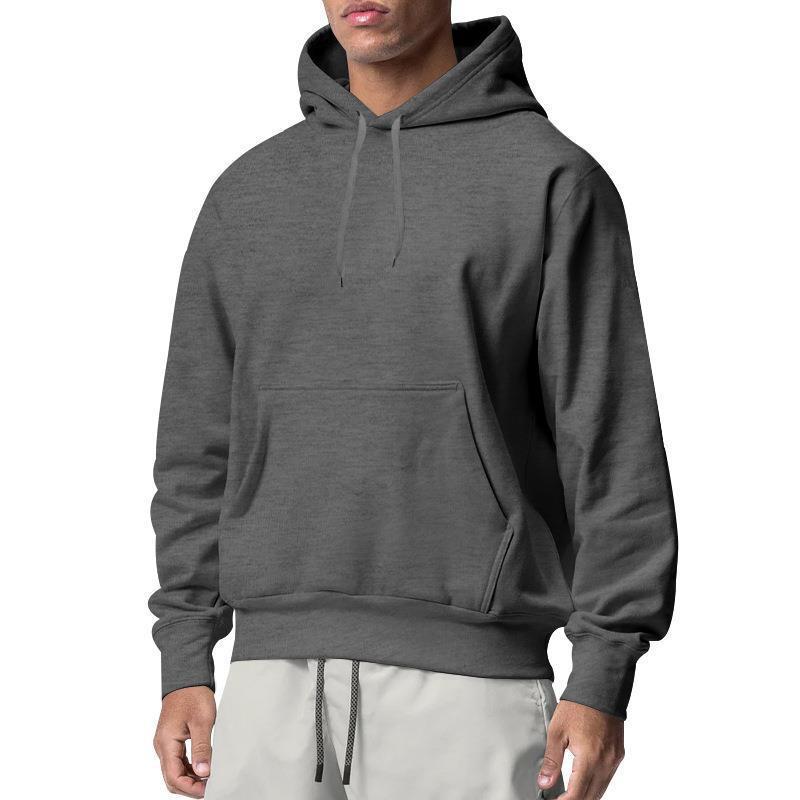Herren nan Premium-Kapuzenpullover mit Kängurutasche, innen angerautem Fleece, verstärkter Nackennaht und geripptem Saum Drune