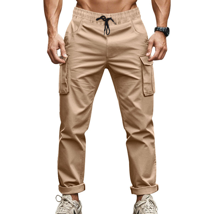 Herren Cargo-Hose mit funktionalen Seitentaschen und elastischem Bund Drune
