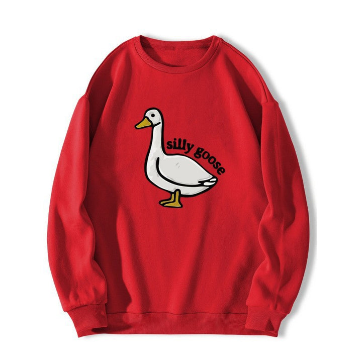Damen Sweatshirt mit verspieltem Entenmotiv und lässigem Schnitt Drune
