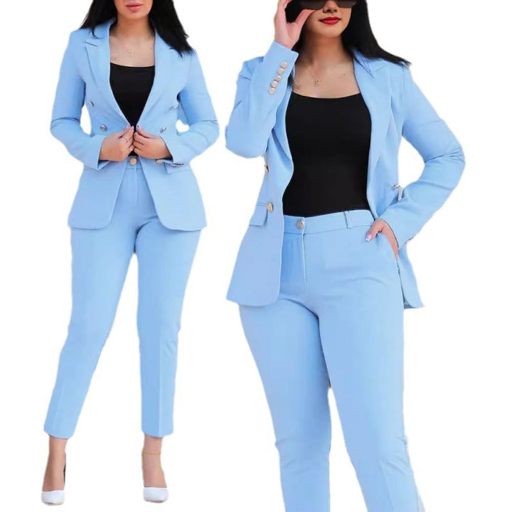 Damen Eleganter und stilvoller Blazer mit passender Hose Drune
