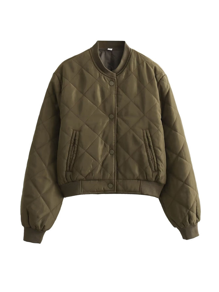 Damen gesteppte Übergangsjacke mit modernem Schnitt und praktischen Taschen Drune