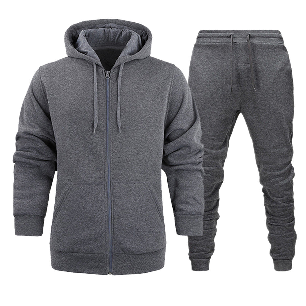 Damen Sportliches Kapuzenjacken- und Jogginghosen-Set mit funktionalen Taschen Drune
