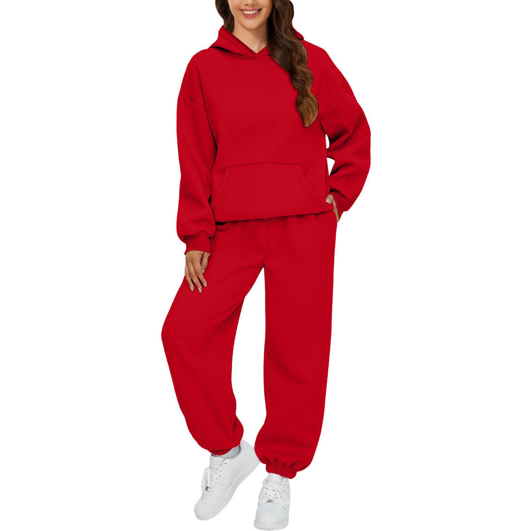 Damen Sportliches Sweatshirt- und Jogginghose-Set Drune