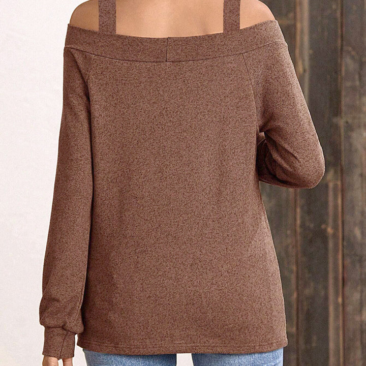 Damen Pulli mit Off-Shoulder-Ausschnitt und gemütlichem Schnitt Drune