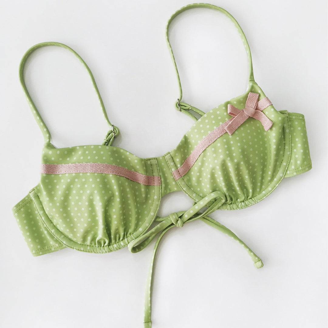 Damen gepunkteter Bikini mit verspieltem Design Drune