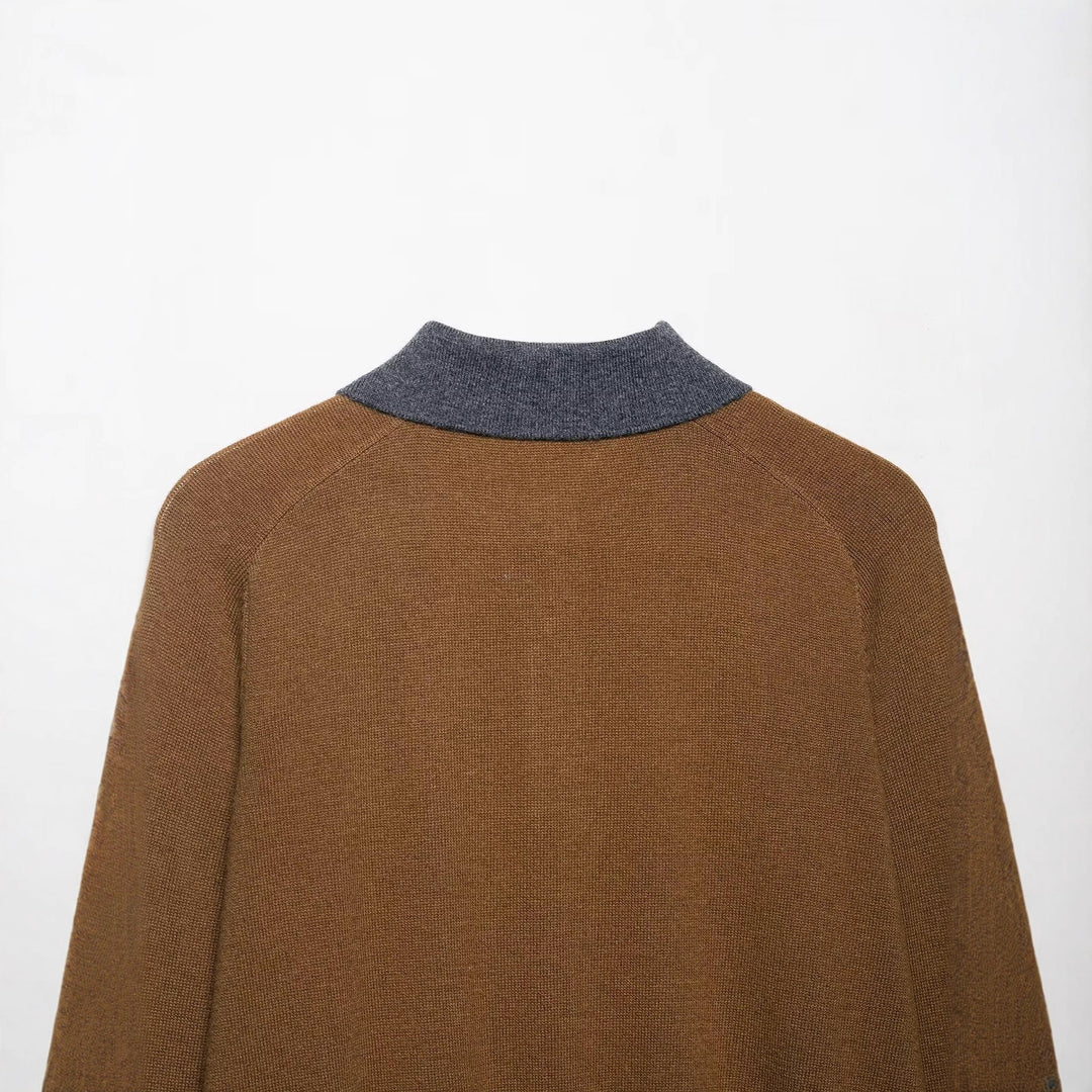 Damen Pullover mit klassischem Polokragen und modernem Rautenmuster Drune