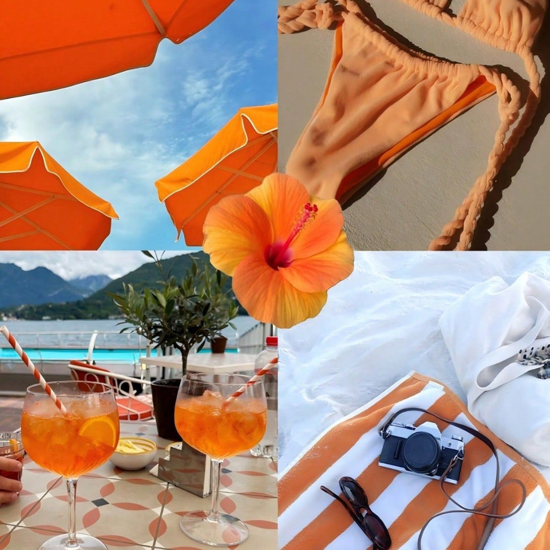 Damen Triangel-Bikini mit gerafften Details Drune