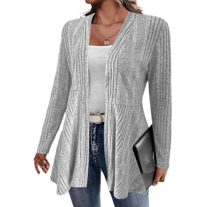 Damen Strickjacke mit offener Front und asymmetrischem Saum Drune