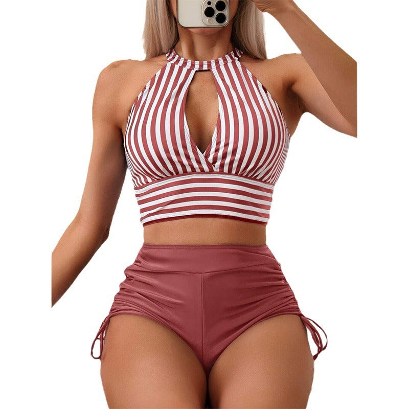 Damen Bikini mit hoch geschnittenem Slip und raffiniertem Cut-Out Drune