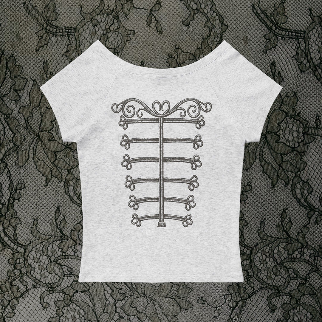 Damen Elegantes T-Shirt mit skulpturalem Design Drune