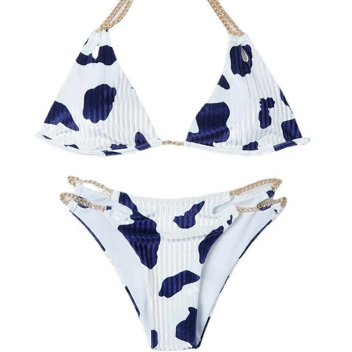 Damen Triangel-Bikini mit luxuriösen Kettenakzenten Drune
