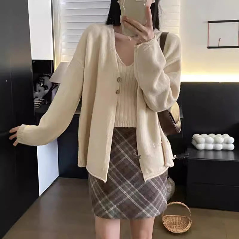 Damen Kuschelige Strickjacke mit sanfter Textur und lässigem Schnitt Drune