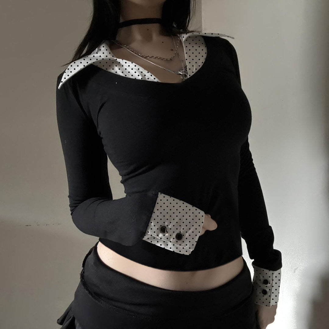 Damen nan taillierte Karobluse mit verdeckter Knopfleiste und geformter Miedernaht Drune