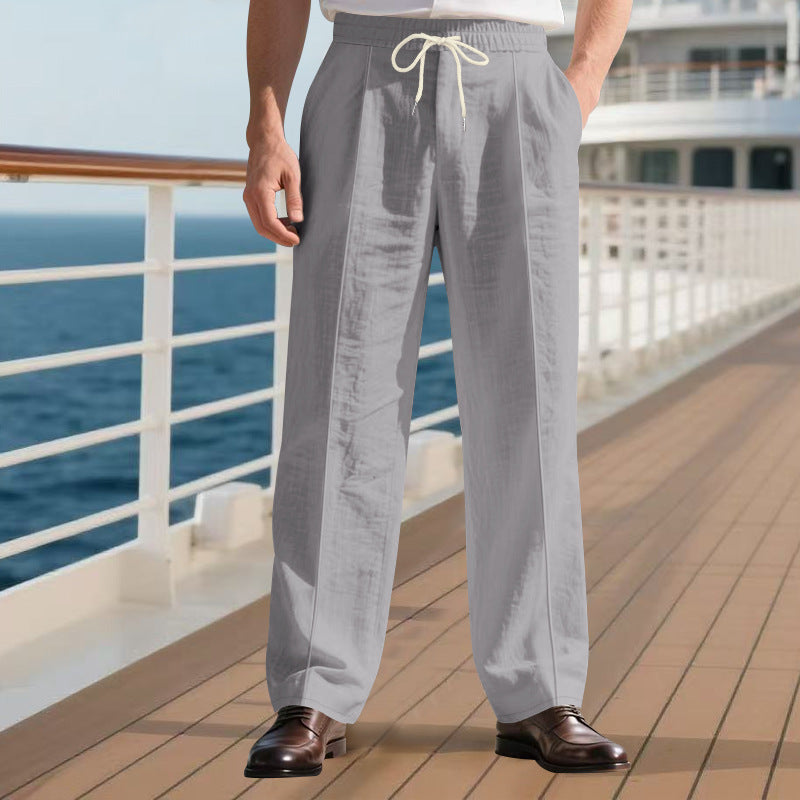 Herren elegante Reisehose mit verstellbarem Kordelzug und atmungsaktivem Stoff Drune