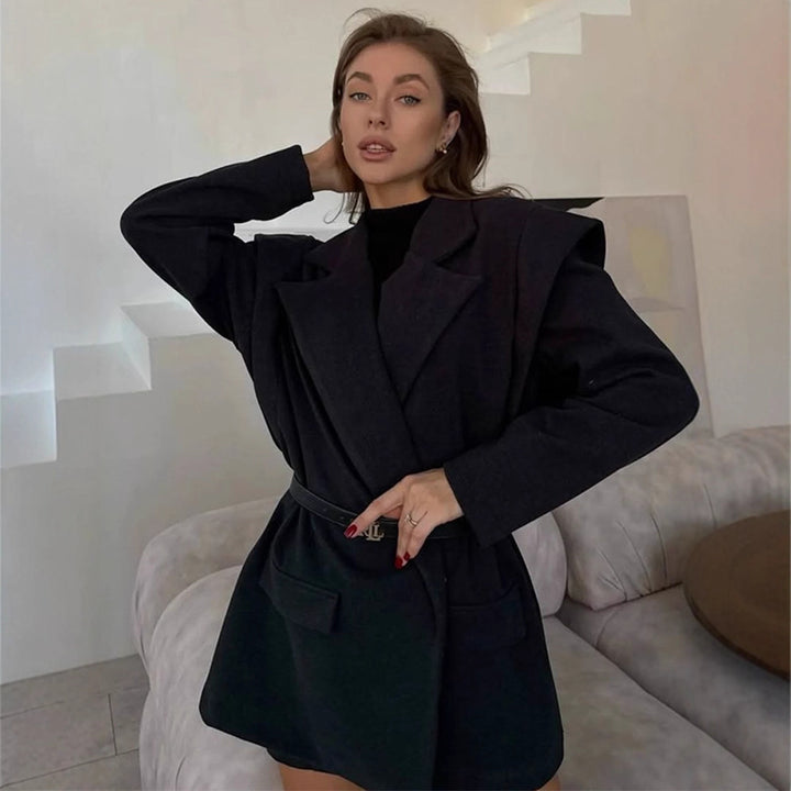 Damen elegante oversized Blazerjacke Drune
