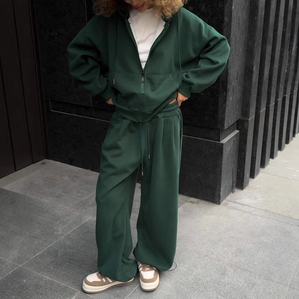 Damen Lässiges Hoodie- und Jogginghosen-Set Drune