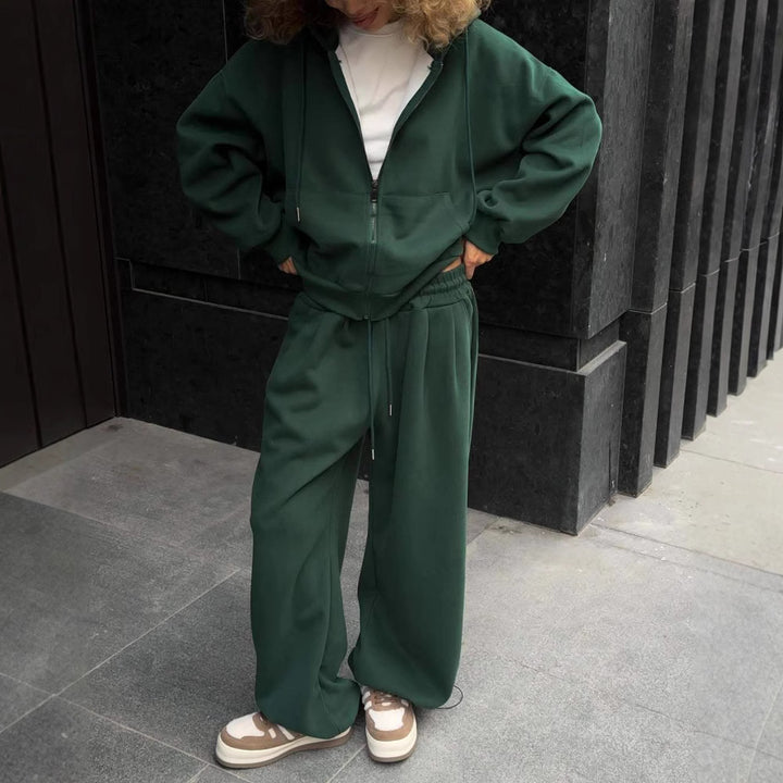 Damen Lässiges Hoodie- und Jogginghosen-Set Drune