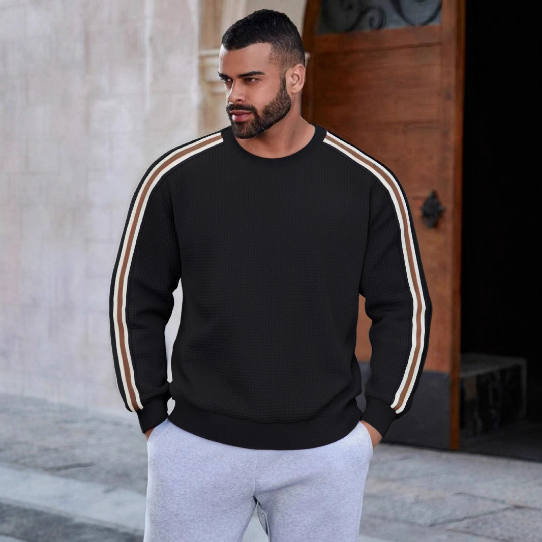 Herren Sportlicher Sweatshirt mit strukturierter Oberfläche und modernen Streifen Drune