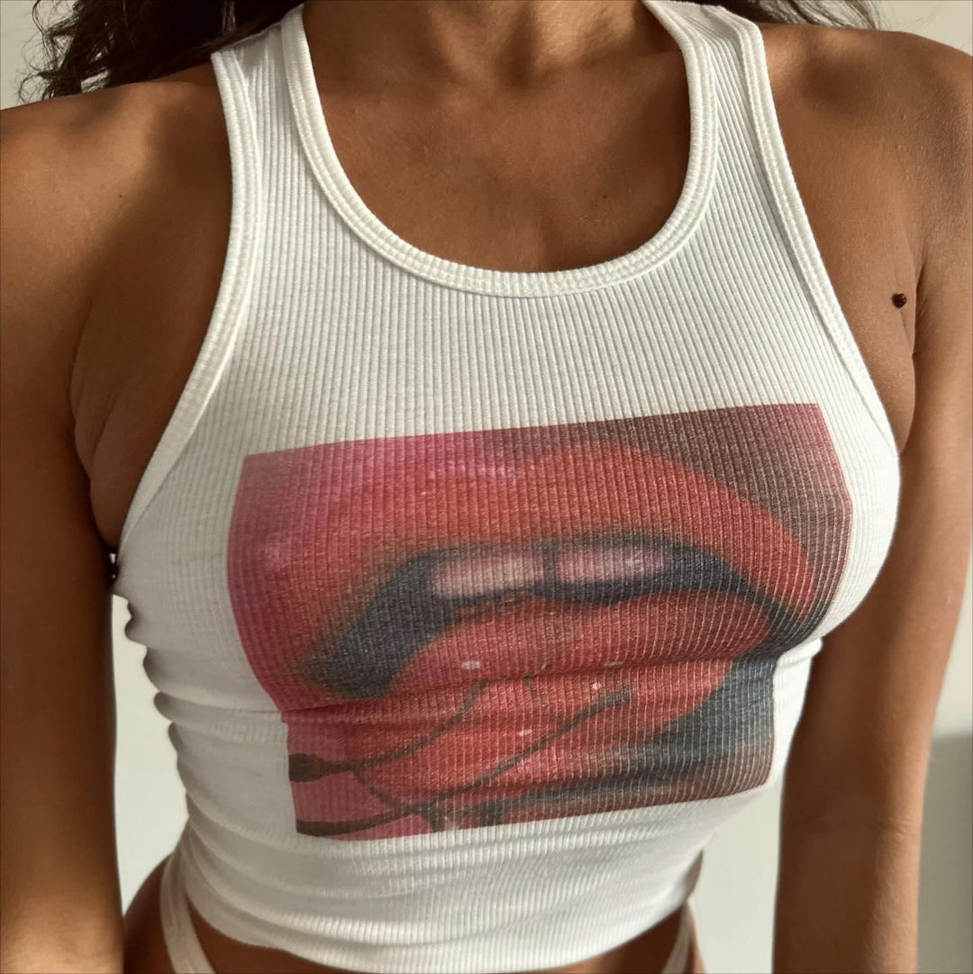 Damen Tanktop mit auffälligem grafischen Druck Drune