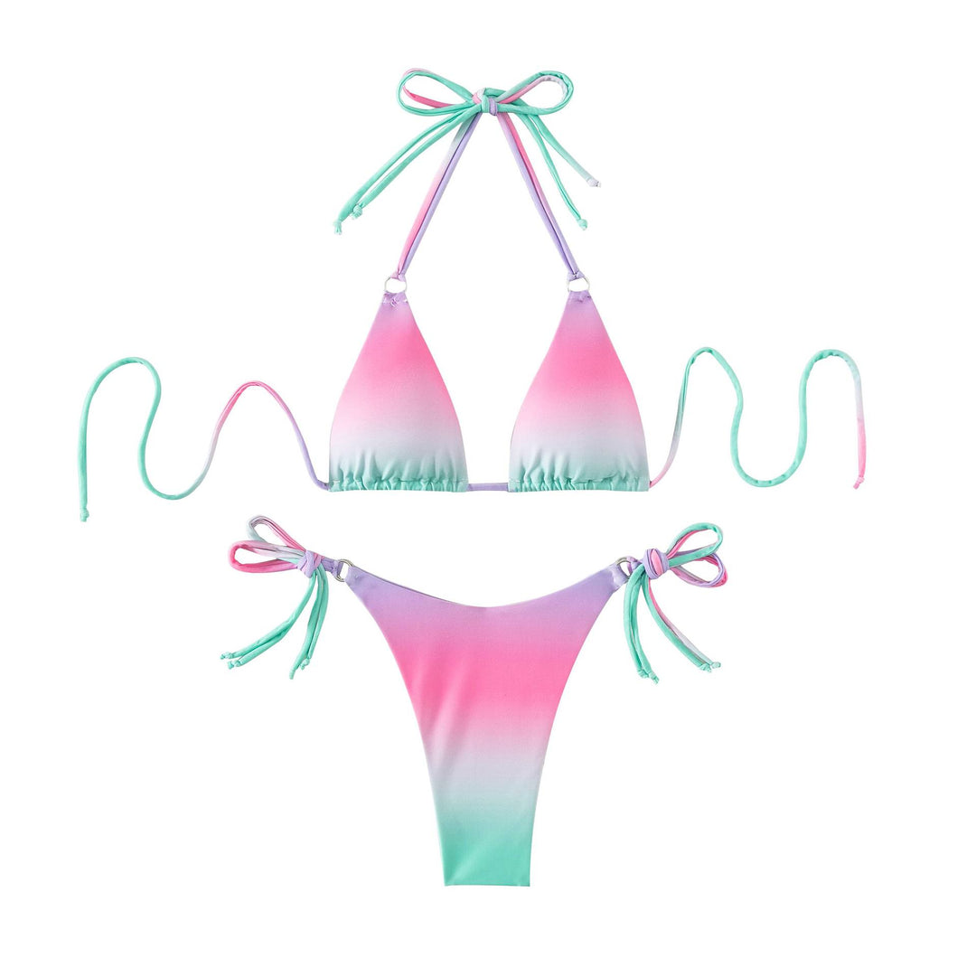 Damen Triangel-Bikini mit individuell anpassbarem Bindesystem und modischem Farbverlauf Drune