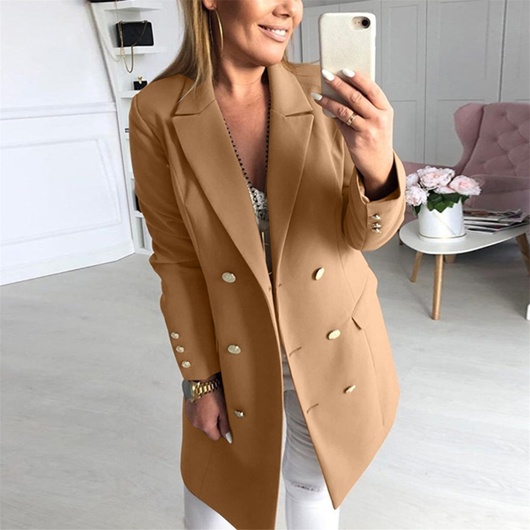 Damen eleganter Blazer mit doppelter Knopfleiste und modernem Schnitt Drune