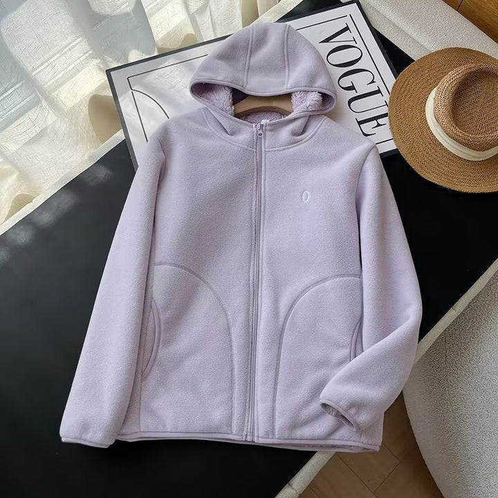 Damen warme Fleecejacke mit kuscheligem Innenfutter Drune
