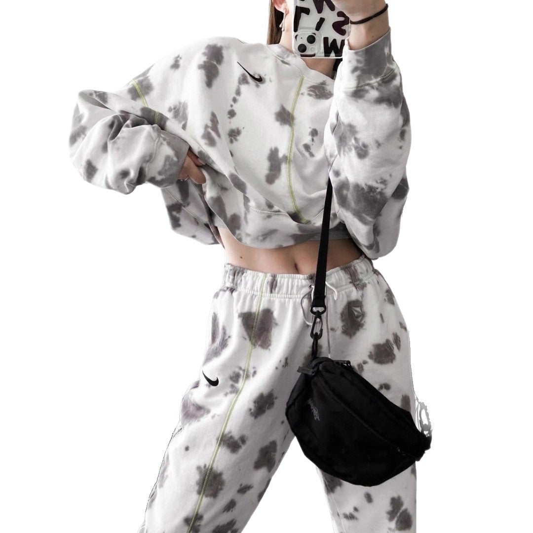 Damen lässiges Set aus weichen Jogginghosen und Hoodie Drune