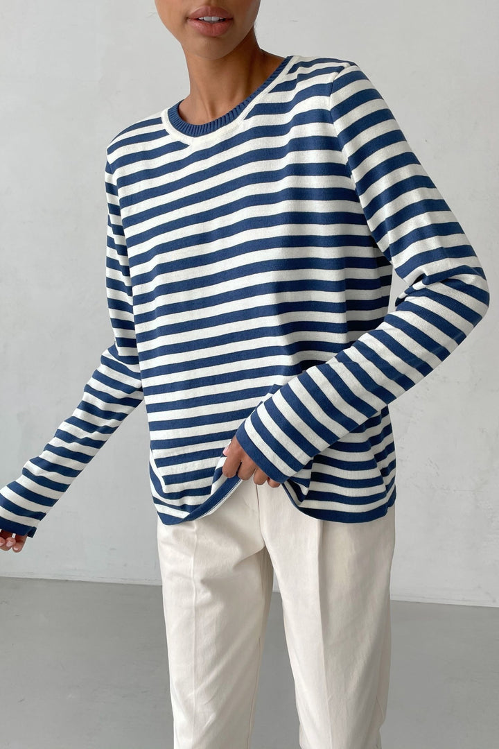 Damen gestreiftes Longsleeve-Shirt Drune