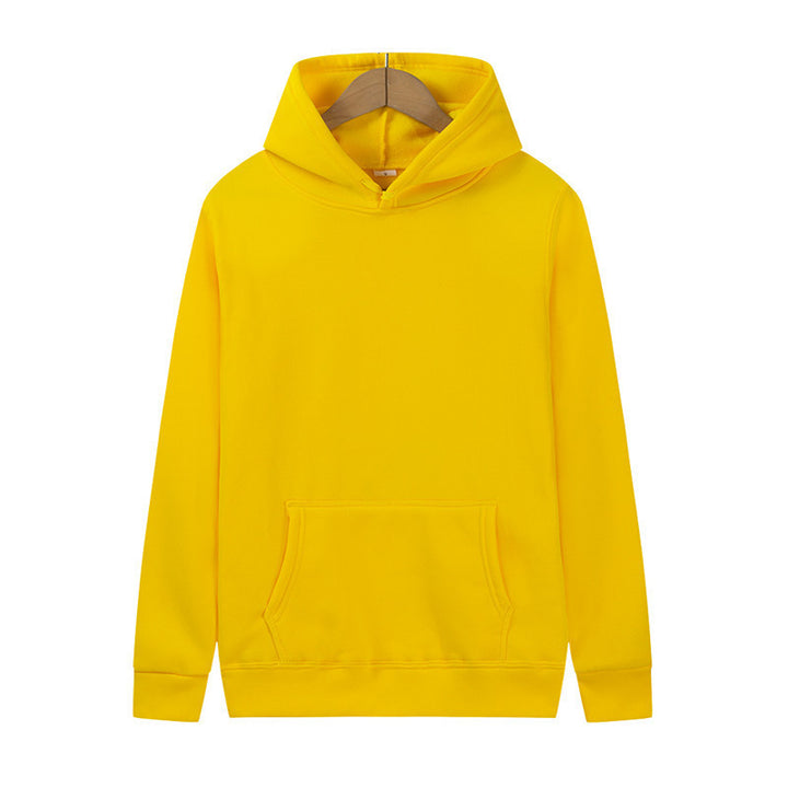 Unisex minimalistischer Kapuzenpullover ohne Reißverschluss mit innen angerautem French-Terry und integrierter Kängurutasche Drune
