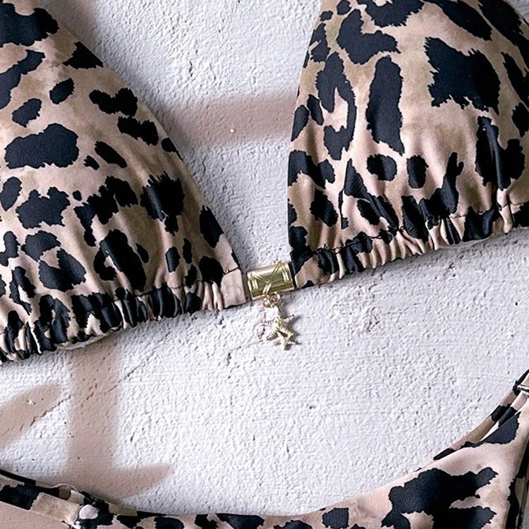 Damen Triangel-Bikini mit aufregendem Animal-Print Drune