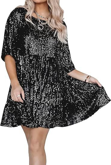 Damen Abendkleid mit funkelnden Pailletten Drune