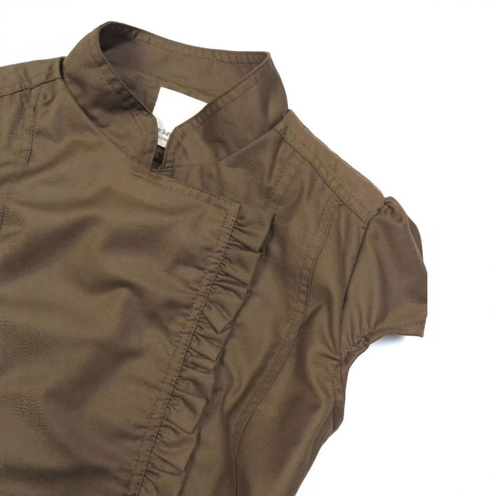 Damen Elegante Bluse mit Rüschen Drune