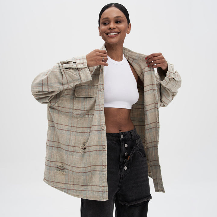 Damen lockere Karottenjacke Drune