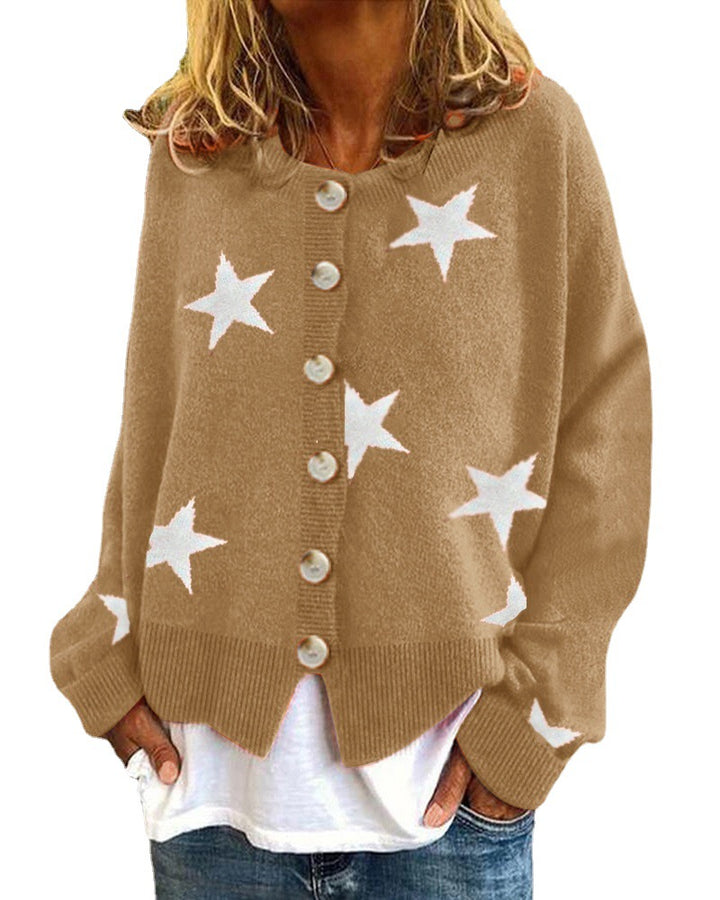 Damen Strickjacke mit Sternenmotiv Drune