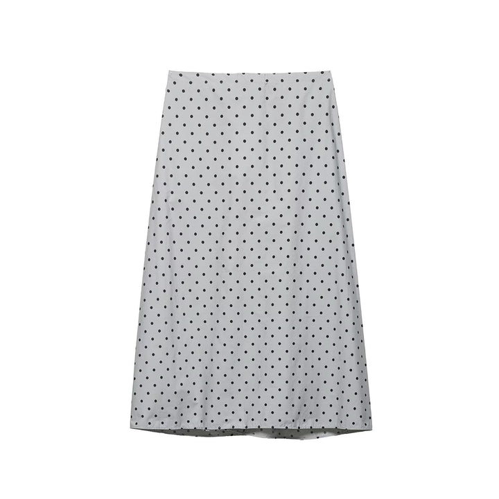 Damen Midi-Rock mit verspieltem Punkte-Design und elastischem Taillenzug Drune