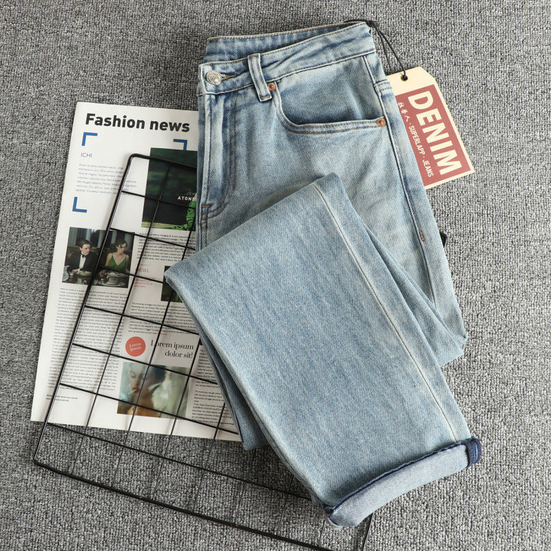 Damen Jeanshose im modernen Slim-Fit mit lässigem Design und hohem Bund Drune